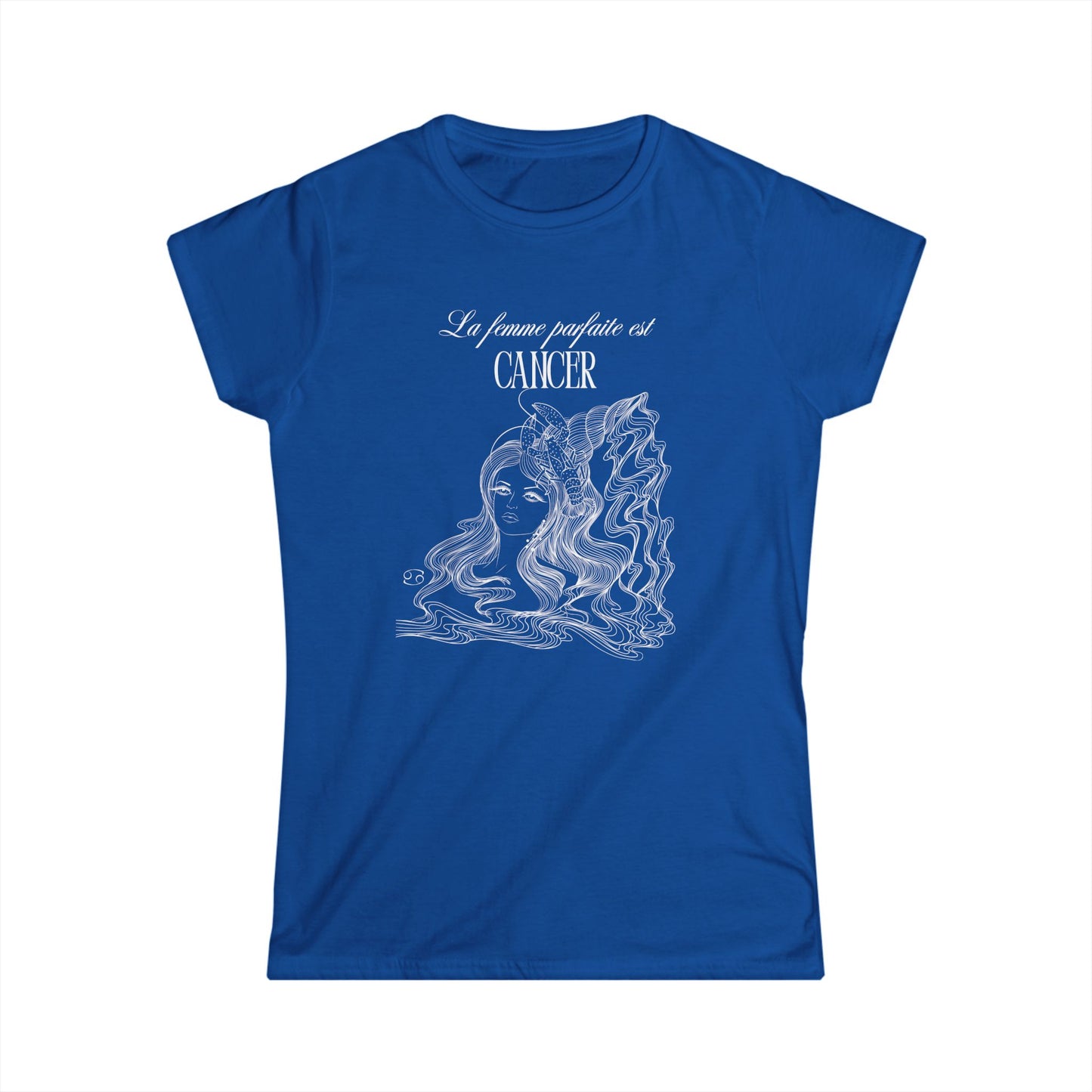 T-Shirt col rond à manches courtes - La femme parfaite est cancer
