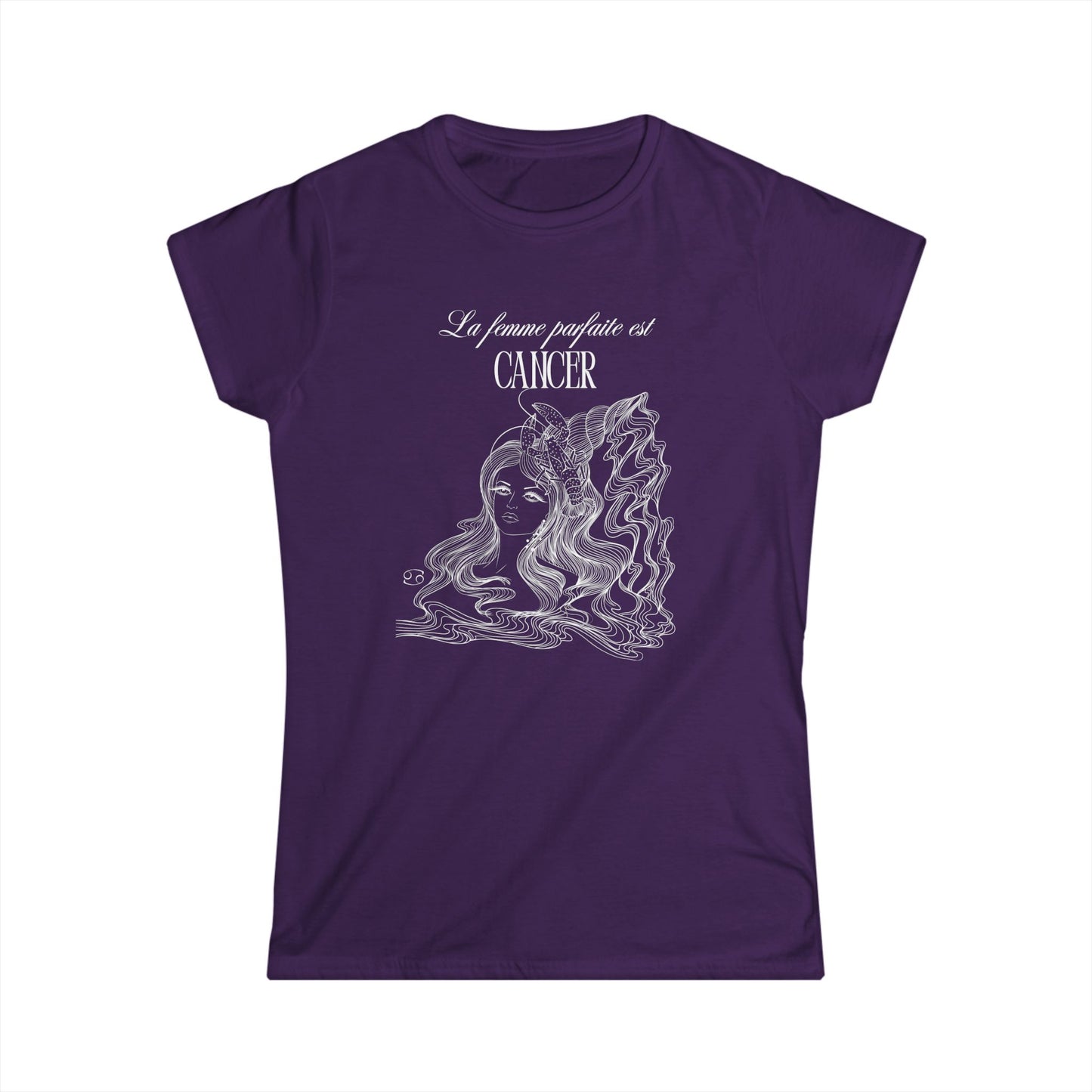 T-Shirt col rond à manches courtes - La femme parfaite est cancer