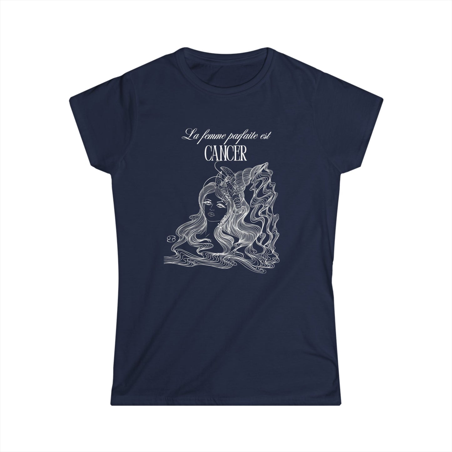 T-Shirt col rond à manches courtes - La femme parfaite est cancer