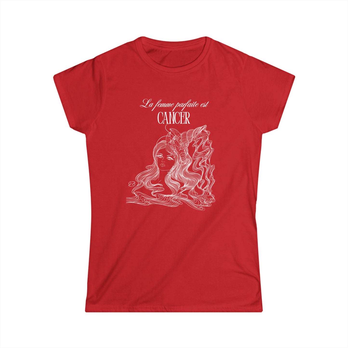 T-Shirt col rond à manches courtes - La femme parfaite est cancer